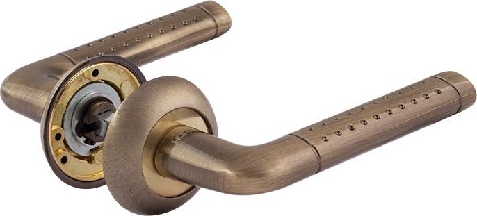 Ручка дверная НОРА-М 101 А AL комплект "Старая бронза" 15400