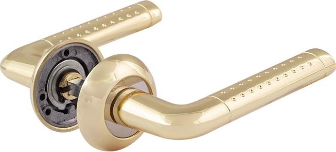 Ручка дверная НОРА-М 101 А AL комплект "Золото" 15313