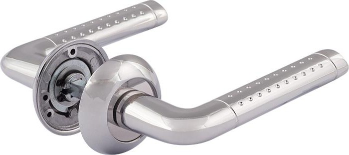 Ручка дверная НОРА-М 101 А AL комплект "Хром" 15314