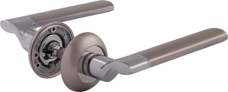 Ручка дверная НОРА-М 103 А AL комплект "Матовый никель" 15913