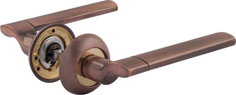 Ручка дверная НОРА-М 103 А AL комплект "Старая медь" 15938