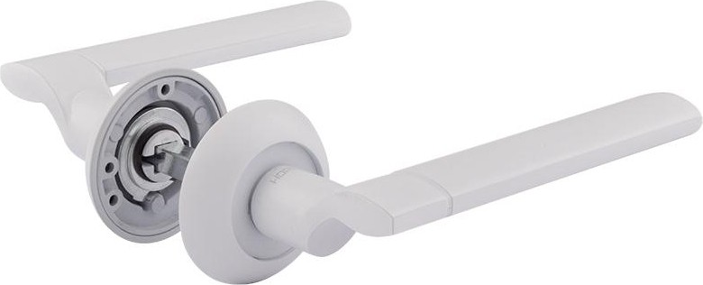 Ручка дверная НОРА-М 103 А AL комплект "Белый" 17235