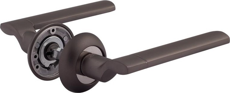 Ручка дверная НОРА-М 103 А AL комплект "Графит" 16391