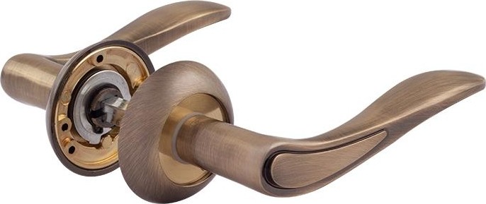 Ручка дверная НОРА-М 105 А Al комплект "Старая бронза" 15914