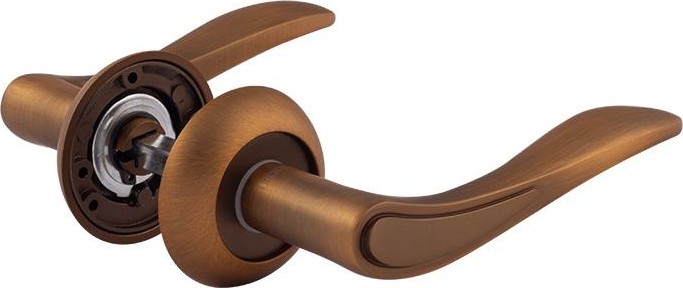 Ручка дверная НОРА-М 105 А Al комплект "Матовый кофе" 15502