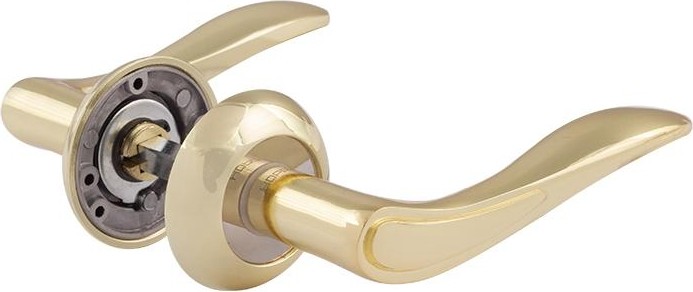Ручка дверная НОРА-М 105 А Al комплект "Золото" 15500