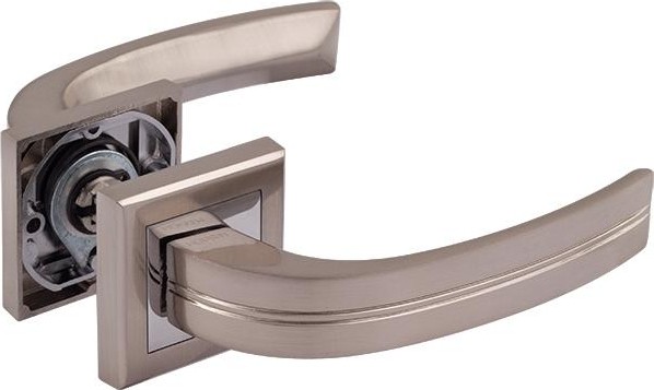 Ручка дверная НОРА-М 106 К Al комплект "Матовый никель" 15505