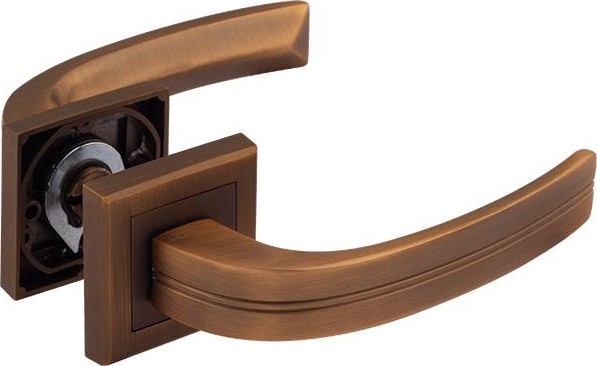 Ручка дверная НОРА-М 106 К Al комплект "Матовый кофе" 16110