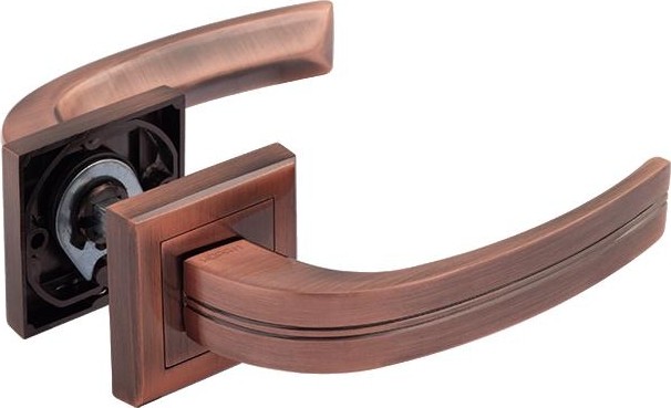 Ручка дверная НОРА-М 106 К Al комплект "Старая медь" 16055