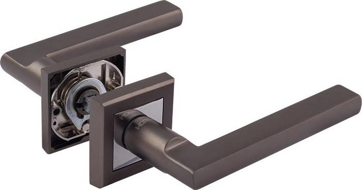 Ручка дверная НОРА-М 108 K Al комплект "Графит" 16573