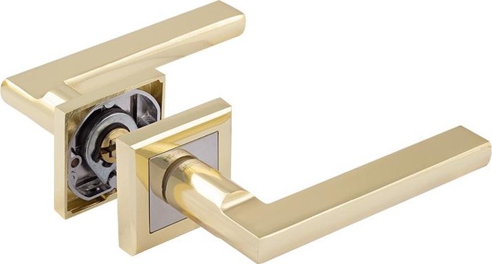 Ручка дверная НОРА-М 108 K Al комплект "Золото" 15969