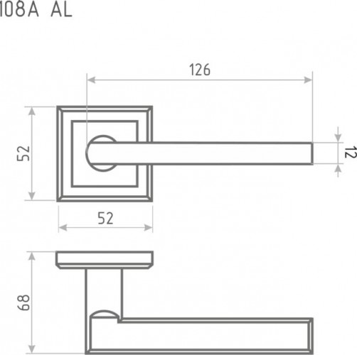 Ручка дверная НОРА-М 108 K Al комплект "Матовый никель" 15916 - изображение 3