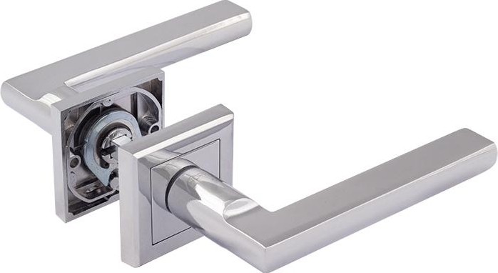 Ручка дверная НОРА-М 108 K Al комплект "Хром" 15918