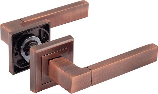 Ручка дверная НОРА-М 109 К Al комплект "Старая медь" 16134