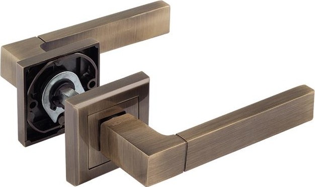 Ручка дверная НОРА-М 109 К Al комплект "Старая бронза" 16135