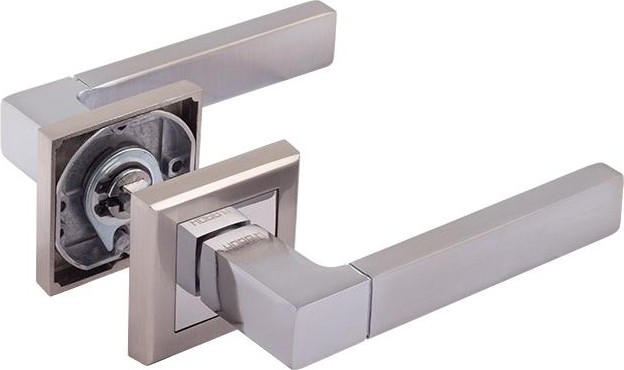 Ручка дверная НОРА-М 109 К Al комплект "Матовый никель" 16133