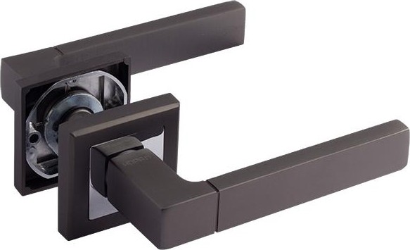 Ручка дверная НОРА-М 109 К Al комплект "Графит" 16254