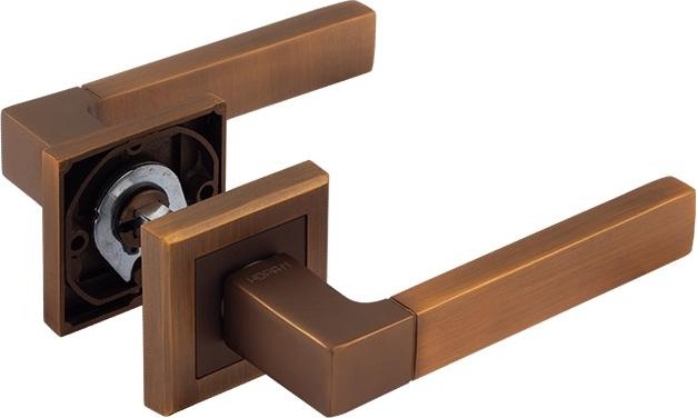 Ручка дверная НОРА-М 109 К Al комплект "Матовый кофе" 16136