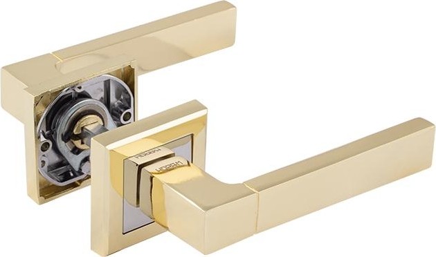 Ручка дверная НОРА-М 109 К Al комплект "Золото" 16131