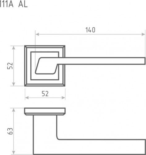 Ручка дверная НОРА-М 111 K Al комплект "Старая бронза" 16258 - изображение 3