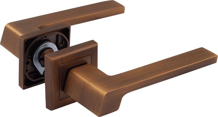 Ручка дверная НОРА-М 111 K Al комплект "Матовый кофе" 16259