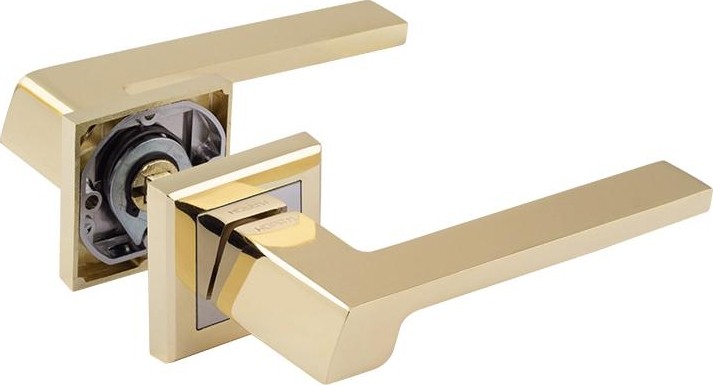 Ручка дверная НОРА-М 111 K Al комплект "Золото" 16392