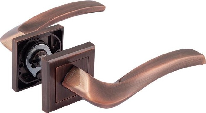 Ручка дверная НОРА-М 112 К AL комплект "Старая медь" 16848