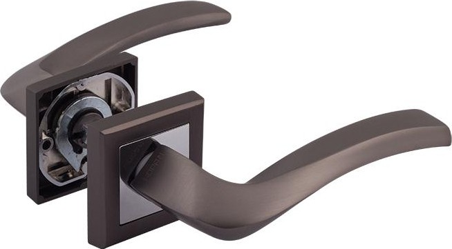 Ручка дверная НОРА-М 112 К AL комплект "Графит" 16588