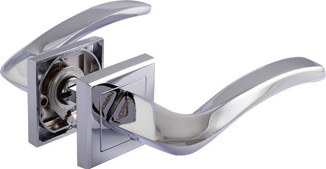 Ручка дверная НОРА-М 112 К AL комплект "Хром" 16585