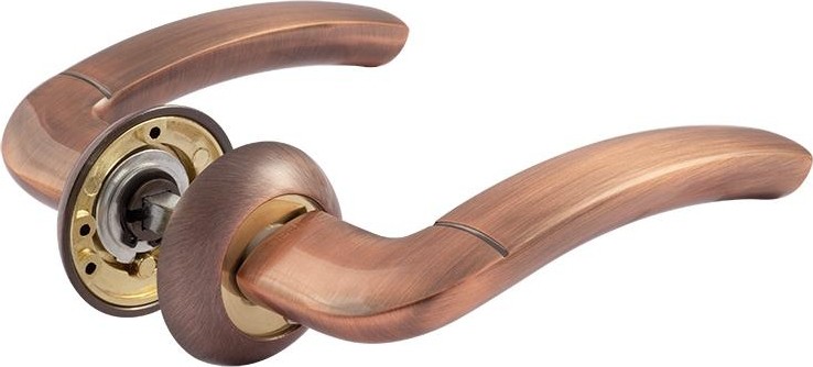 Ручка дверная НОРА-М 23 А Al комплект "Старая медь" 16051