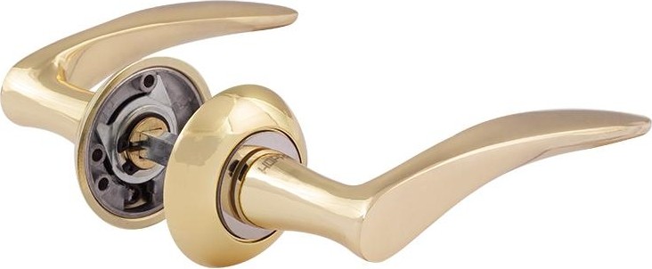 Ручка дверная НОРА-М 38 А AL комплект "Золото" 15911