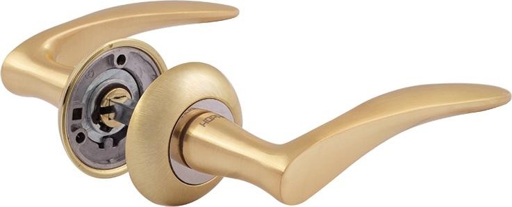 Ручка дверная НОРА-М 38 А AL комплект "Матовое золото" 15391