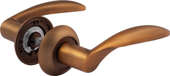 Ручка дверная НОРА-М 94 А AL комплект "Матовый кофе" 16119