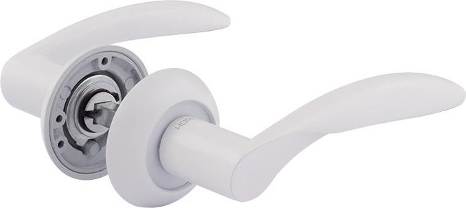 Ручка дверная НОРА-М 94 А AL комплект "Белый" 17232