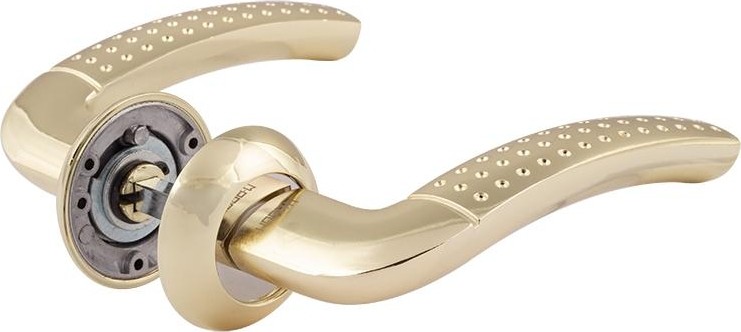 Ручка дверная НОРА-М 96 А AL комплект "Золото" 15429