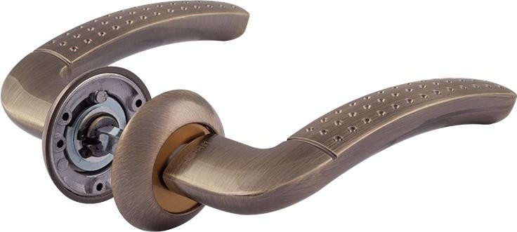 Ручка дверная НОРА-М 96 А AL комплект "Старая бронза" 15309
