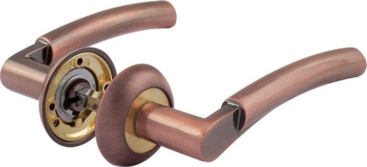 Ручка дверная НОРА-М 99 А AL комплект "Старая медь" 15298