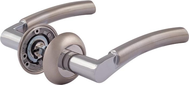 Ручка дверная НОРА-М 99 А AL комплект "Матовый никель" 15297