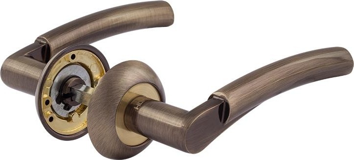 Ручка дверная НОРА-М 99 А AL комплект "Старая бронза" 15311