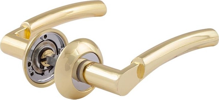 Ручка дверная НОРА-М 99 А AL комплект Золото" 16165