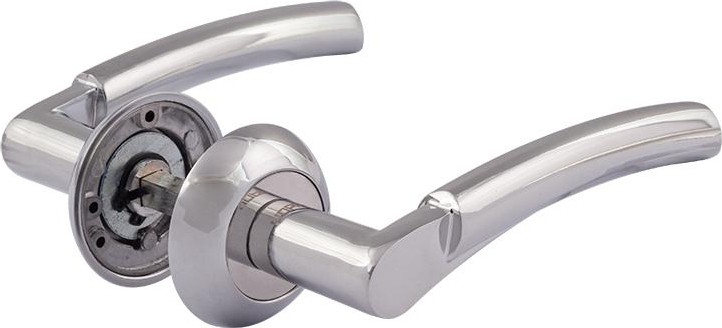 Ручка дверная НОРА-М 99 А AL комплект "Хром" 15310