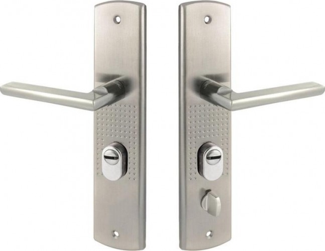 Ручка на планке НОРА-М 200-108 левая для китайских дверей "Матовый никель" 16411