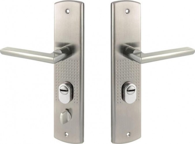 Ручка на планке НОРА-М 200-108 правая для китайских дверей "Матовый никель" 16412