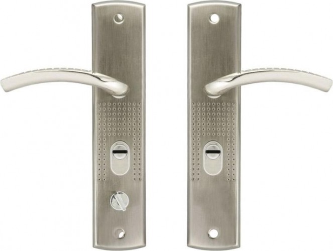 Ручка на планке НОРА-М 200-96 правая для китайских дверей "Матовый никель" 15523