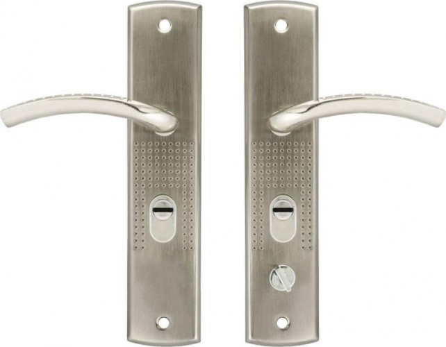 Ручка на планке НОРА-М 200-96 левая для китайских дверей "Матовый никель" 15522