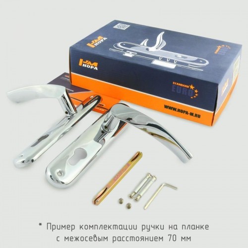 Ручка на планке НОРА-М 94-70 мм комплект "Матовый хром" 12107 - изображение 2