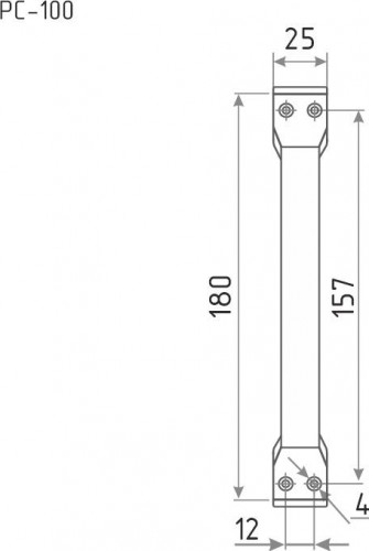 Ручка-скоба НОРА-М РС-100 мм "Старая медь" 6768 - изображение 3