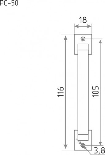 Ручка-скоба НОРА-М РС-50 мм "Белая" 6786 - изображение 3