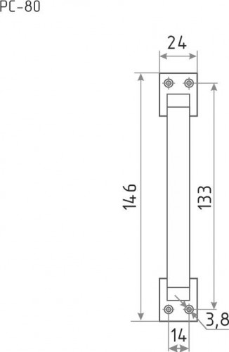 Ручка-скоба НОРА-М РС-80 мм "Старая медь" 6778 - изображение 3