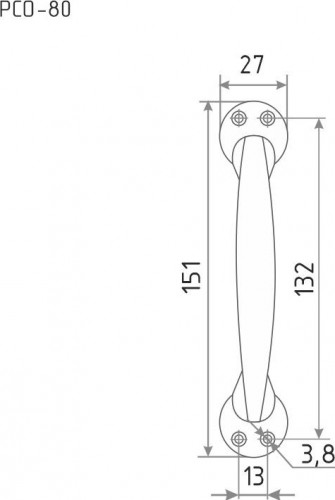 Ручка-скоба НОРА-М РСО-80 мм "Золото" 7553 - изображение 3